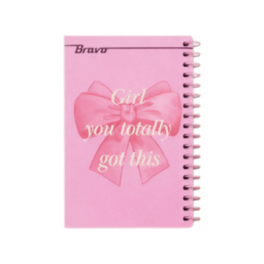 148 Sheets Bravo 4 Subjects Mini Spiral Notebook 10x14.5cm