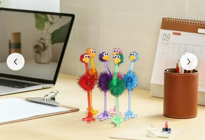Vibrant Ostrich Themed Pens