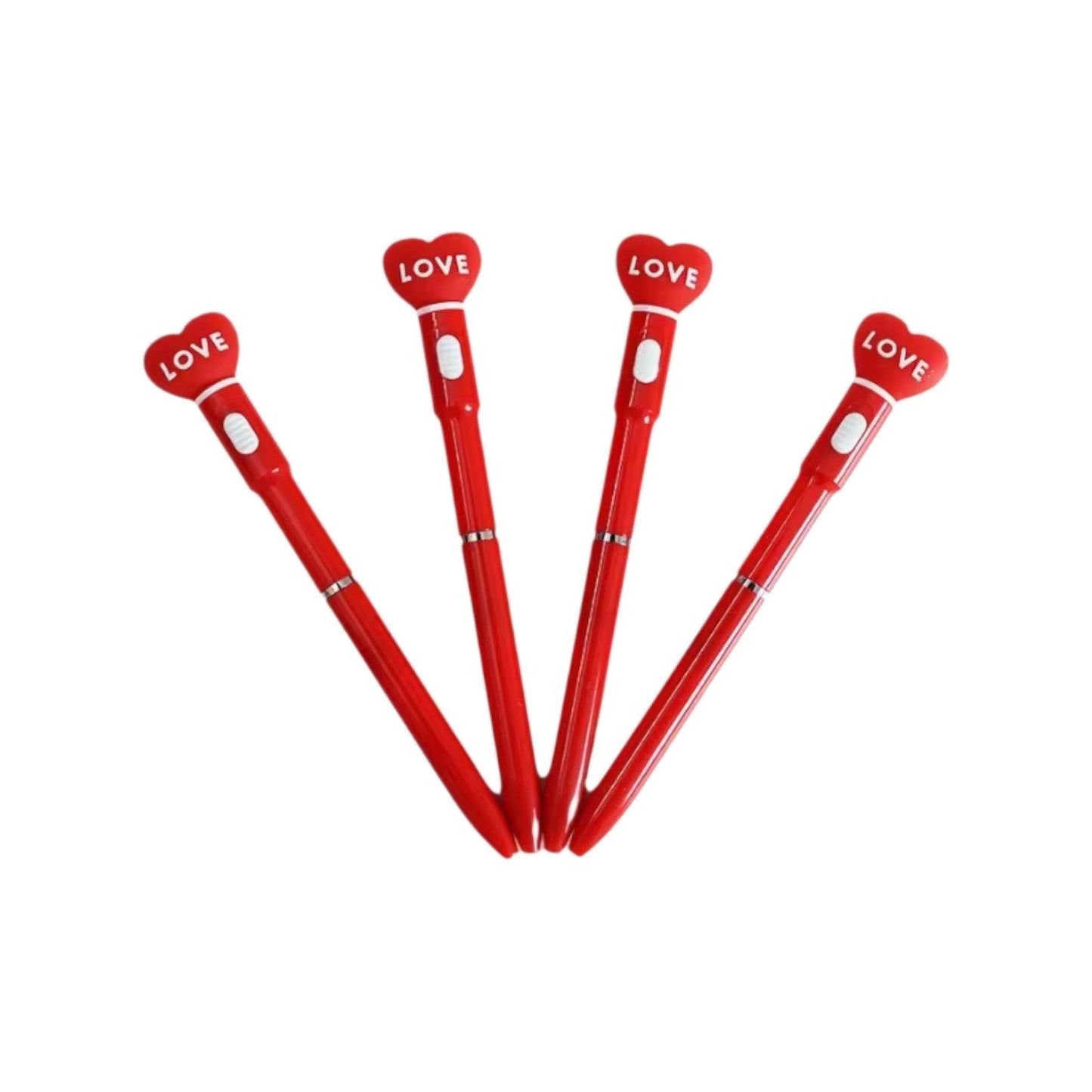 Led Pens Lighted Heart Shaped Ballpoint Pen