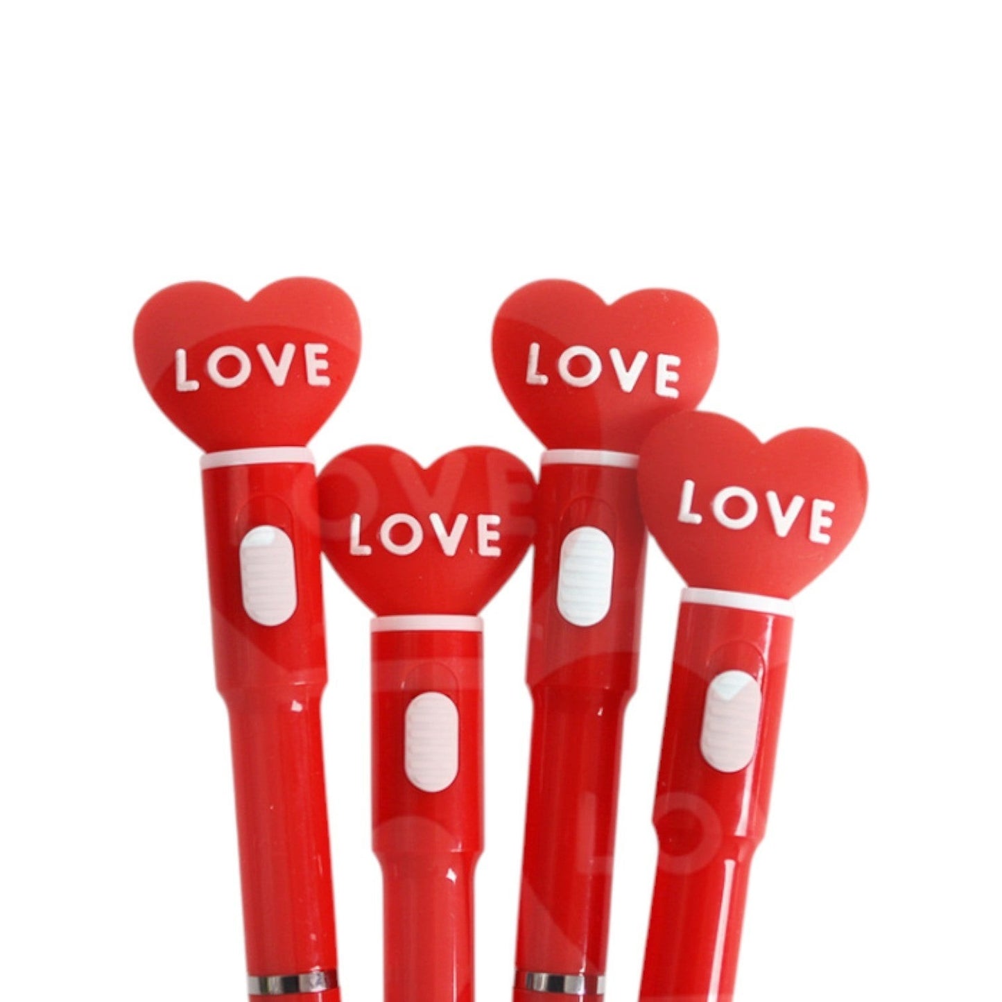 Led Pens Lighted Heart Shaped Ballpoint Pen