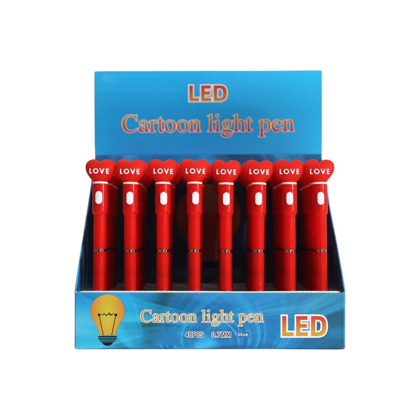 Led Pens Lighted Heart Shaped Ballpoint Pen