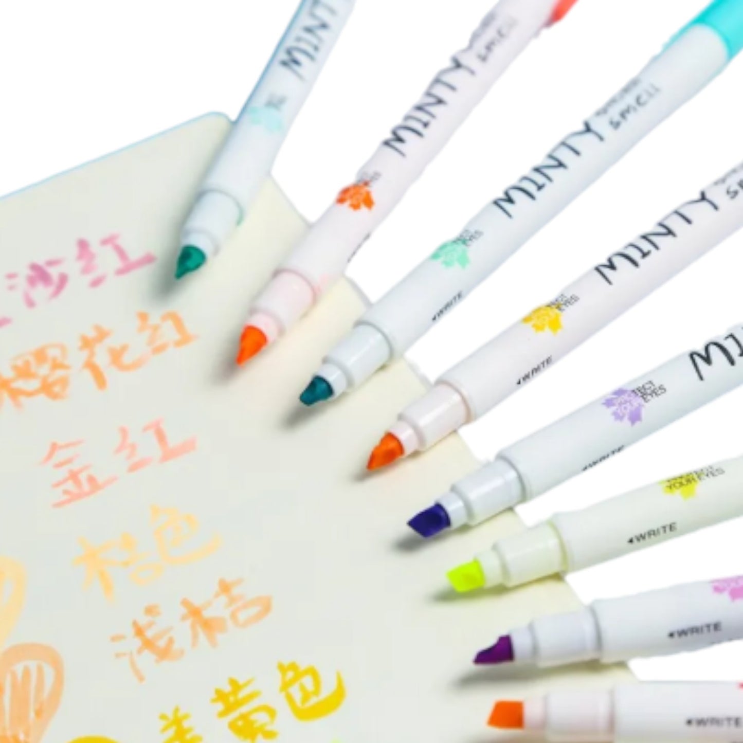 16Pcs Pastel Color Highlighter Pen Fresh Mint Scented Soft Fiber Tip