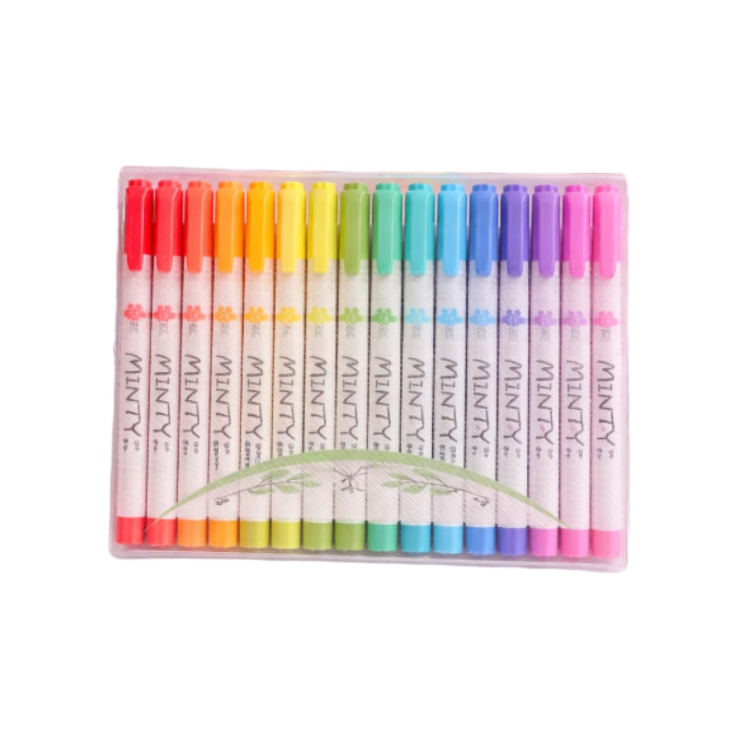 18 Pcs Pastel Color Highlighter Pen Fresh Mint Scented Soft Fiber Tip