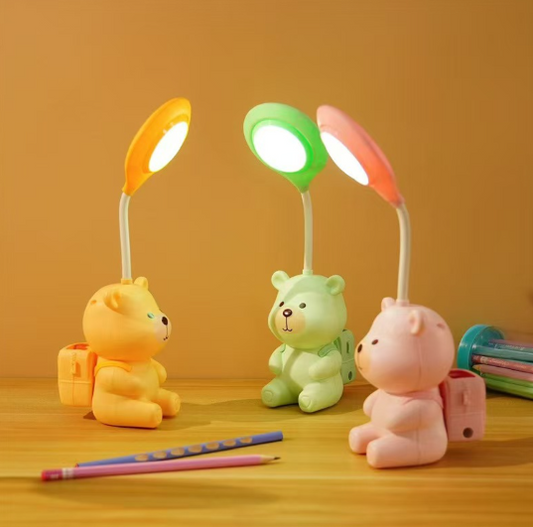 🧸 Mini Bear Study Lamp with Pencil Holder