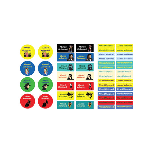 Michael Jackson Name Tag Stickers