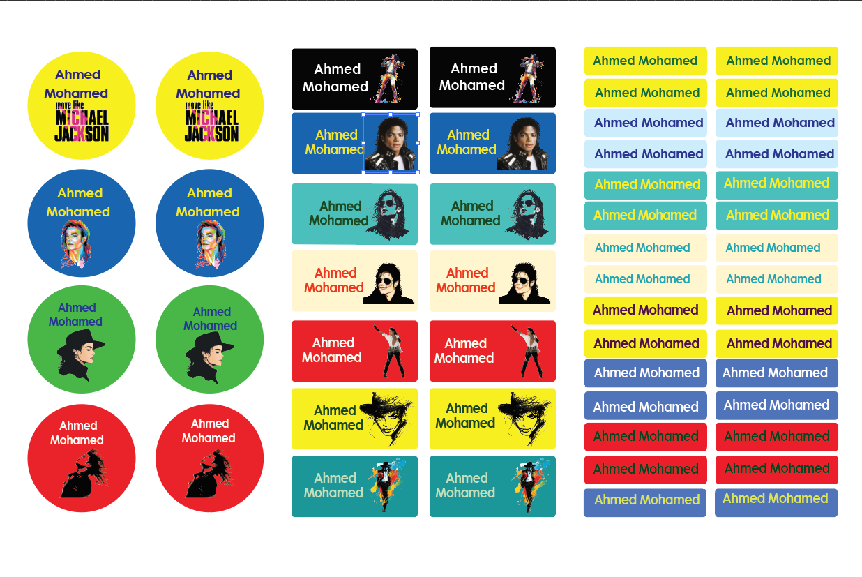 Michael Jackson Name Tag