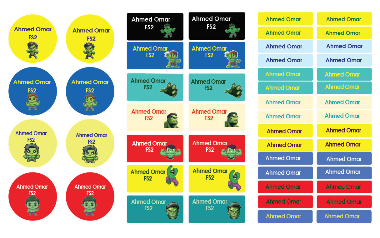 Hulk  Name Tag