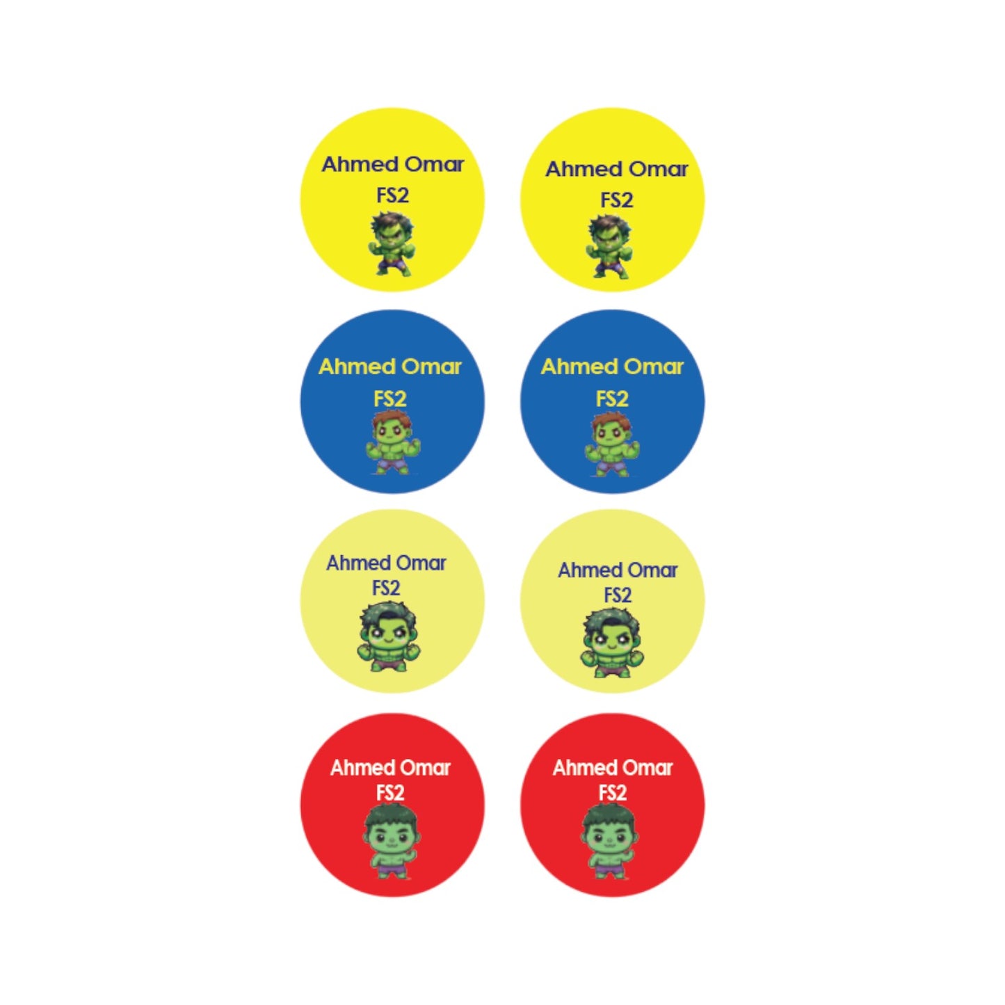 Hulk  Name Tag