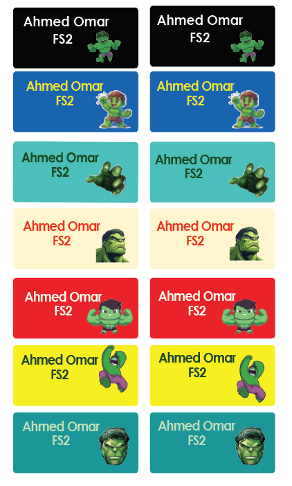 Hulk  Name Tag