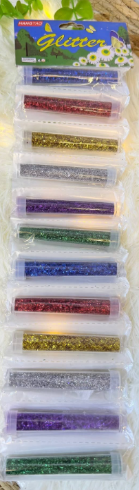 Glitter Pack of 12 Pieces For Drawing, Crafts And Arts