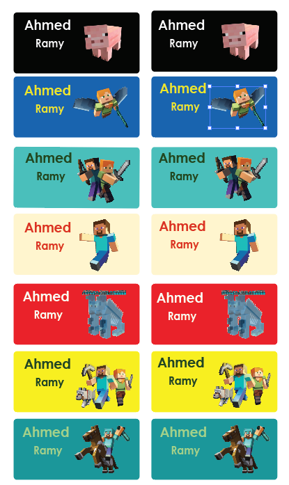 Mini Craft Name Tag Stickers