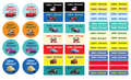 Pixar's Cars (2006). 🚗🏁 Name Tag Stickers