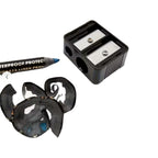 Manual Dual-Hole Makeup Pencil Sharpener with Built-in Dust Collector