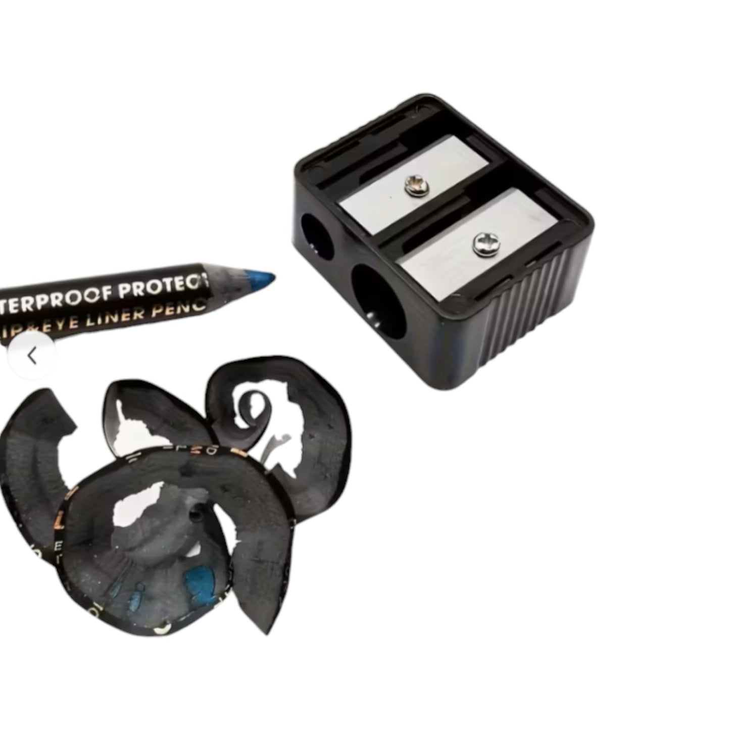 Manual Dual-Hole Makeup Pencil Sharpener with Built-in Dust Collector