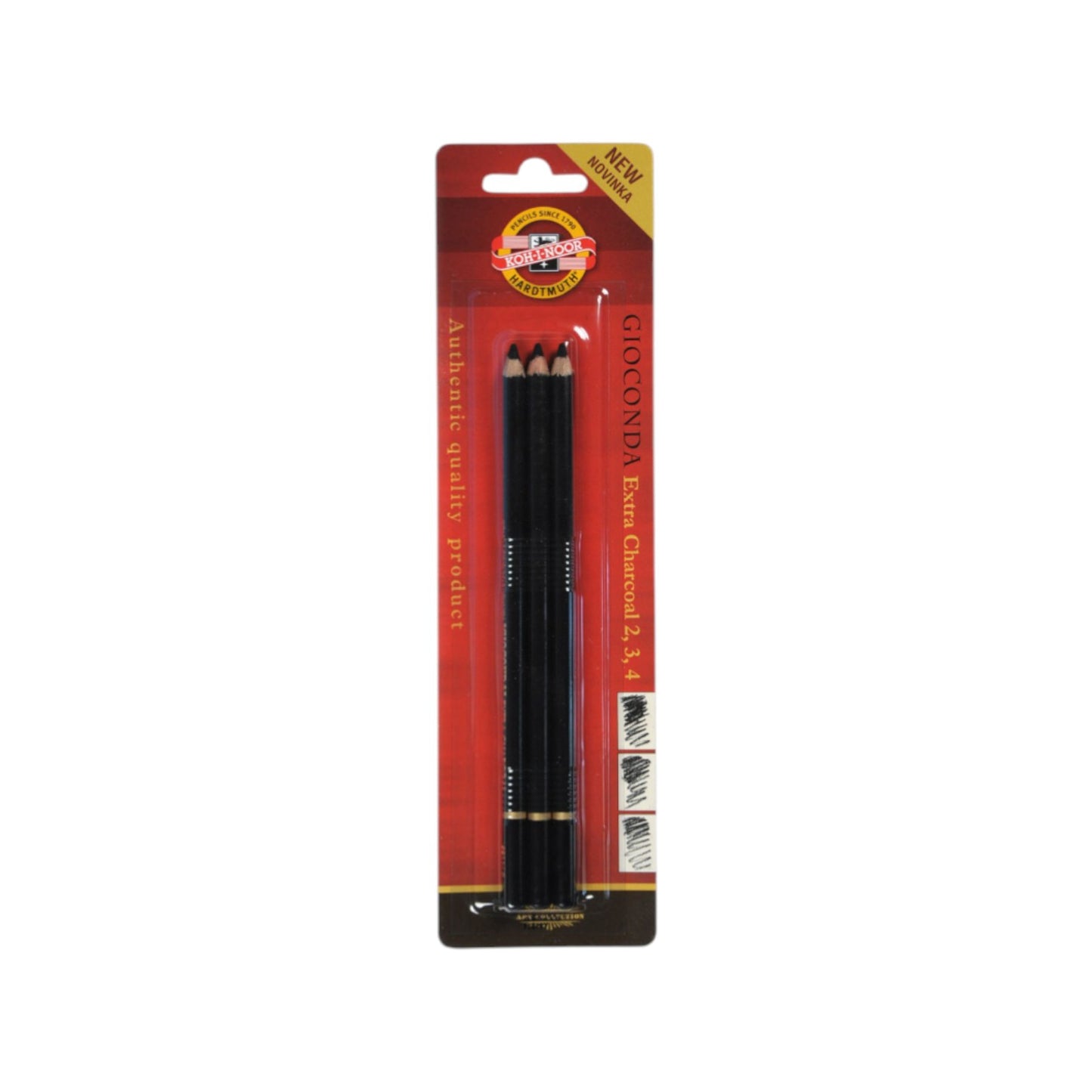 Koh-i Noor Black Charcoal Pencils 8811 (Pack of 3)