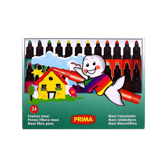 Prima Maxi Jumbo Set Of 24 Fibretip Colors