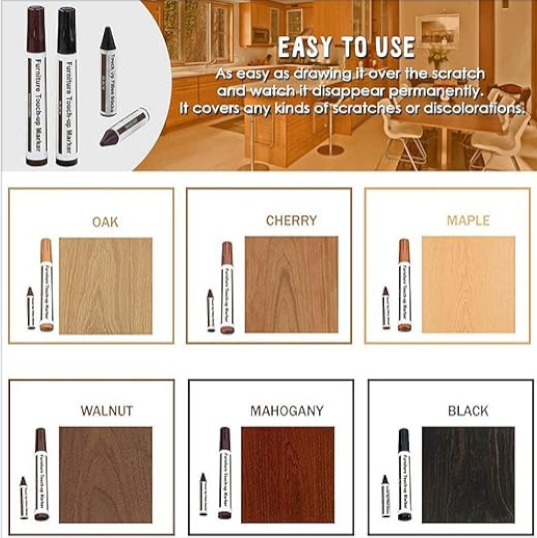 Furniture Repair Kit Wood Markers - Pack of 8