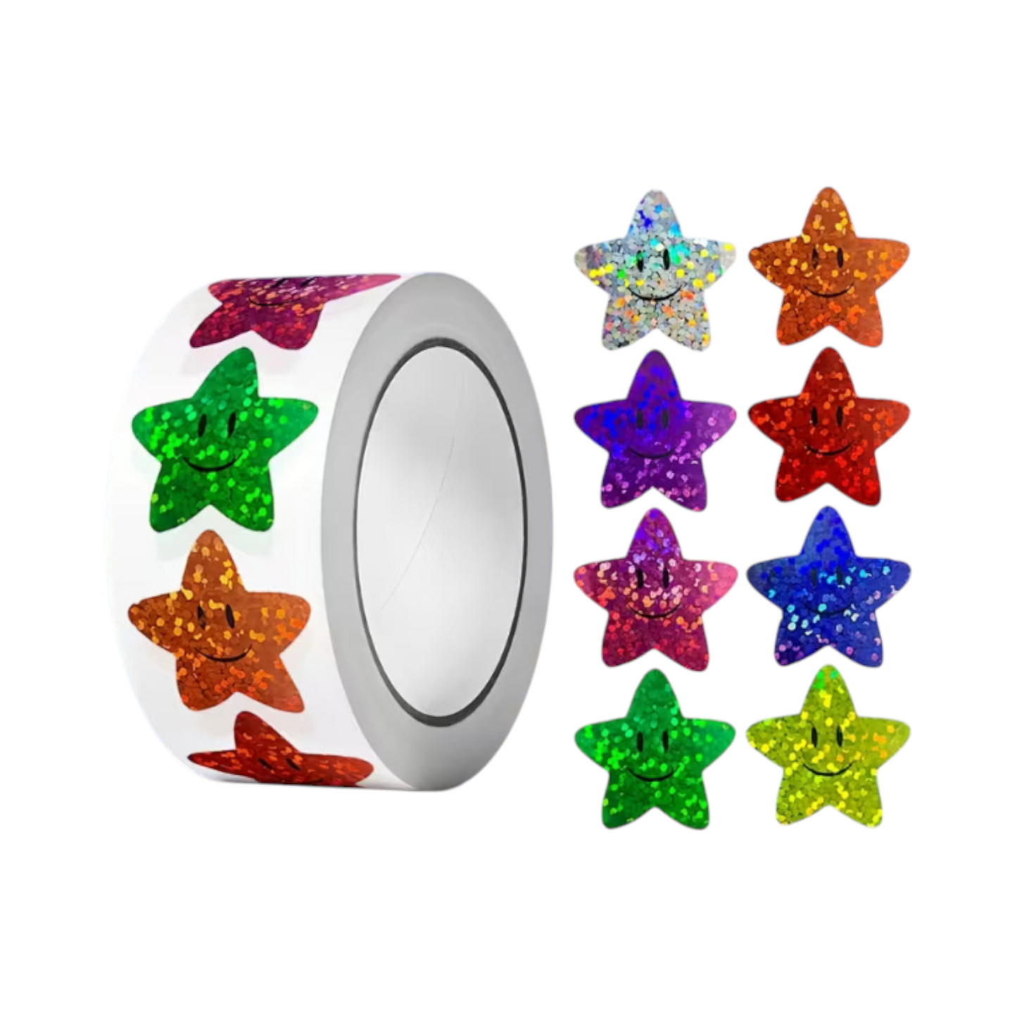 500 Stickers Per Roll, 2.5 Cm Self-Adhesive Star Stickers