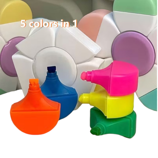 Creative Flower-Shaped Highlighter in 5 Colors ( By Order )