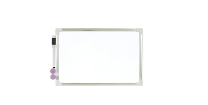 Board with Pen And Magnetic Holder (40 X 30cm), White Silver