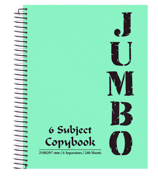 Jumbo 6 subject A4 اسكتش 240 ورقه Multi Color