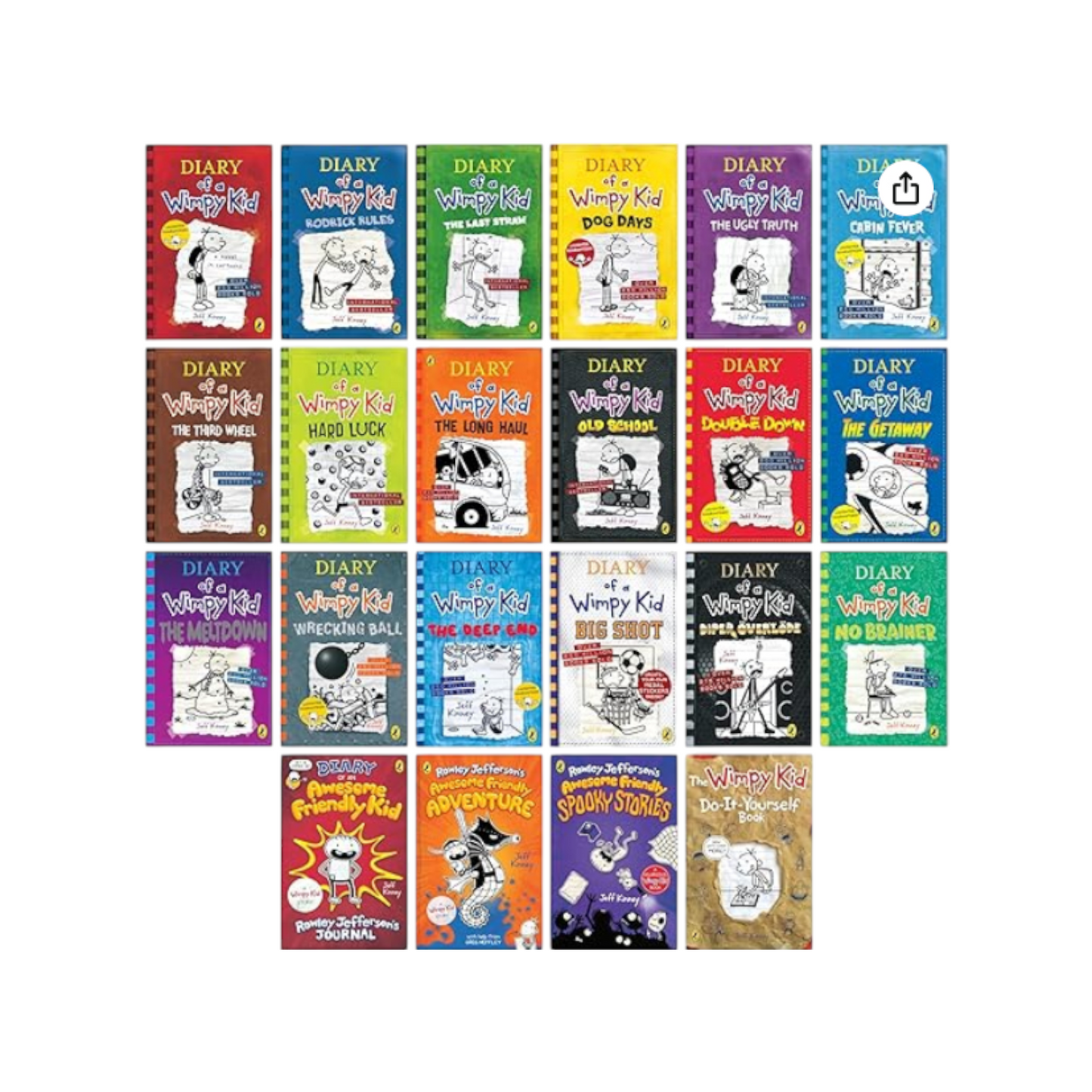 Wimpy Kid 1-22 Boxed Set for Kids,22 Books Complete Collection Series, Paperback
