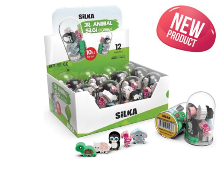 Silka Art 1036 ANIMAL Eraser – Set of 10 Pieces