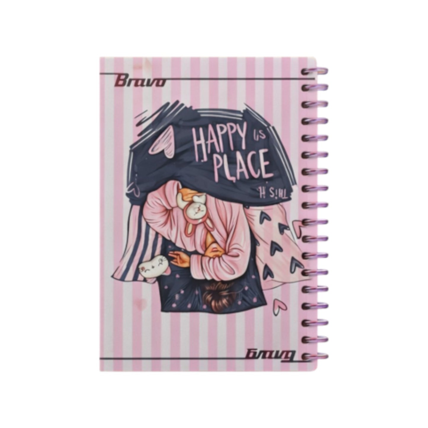 Bravo 4 Subjects Mini Spiral Notebook 10x14.5cm
