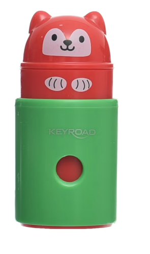 Keyroad plastic sharpener 1 hole + container – Model KR973148