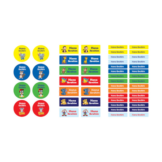My Animals 2 Name Tag Stickers