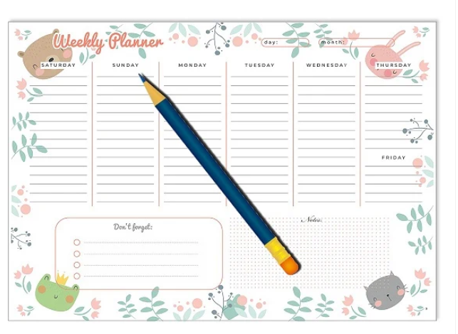 To Do Weekly Planner - A4-52 Sheets