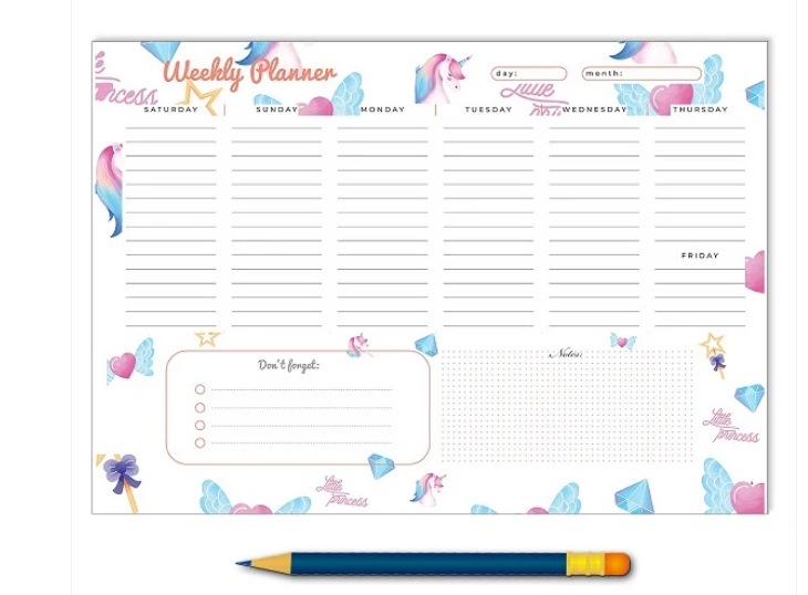 To Do Weekly Planner - A4-52 Sheets