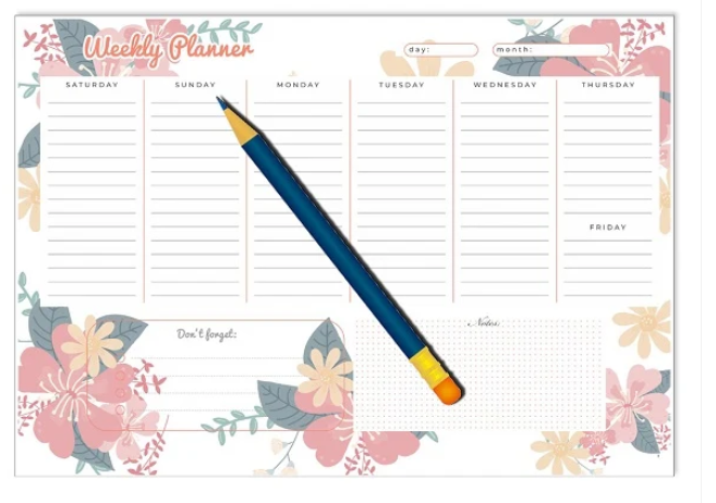 To Do Weekly Planner - A4-52 Sheets
