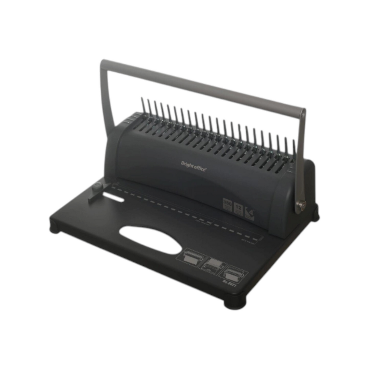 Elite Stationery House Bright Office 8646 A4 binding machine in black and grey with manual lever