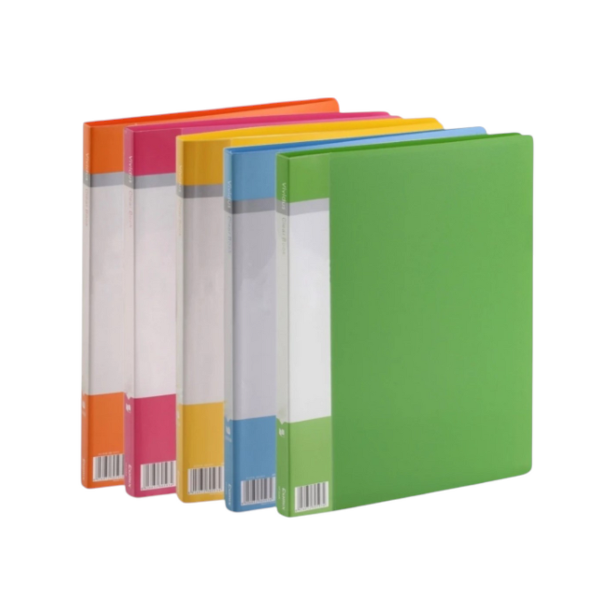 Elite Stationery House 20 pocket display folders in assorted bright colors for organized document storage