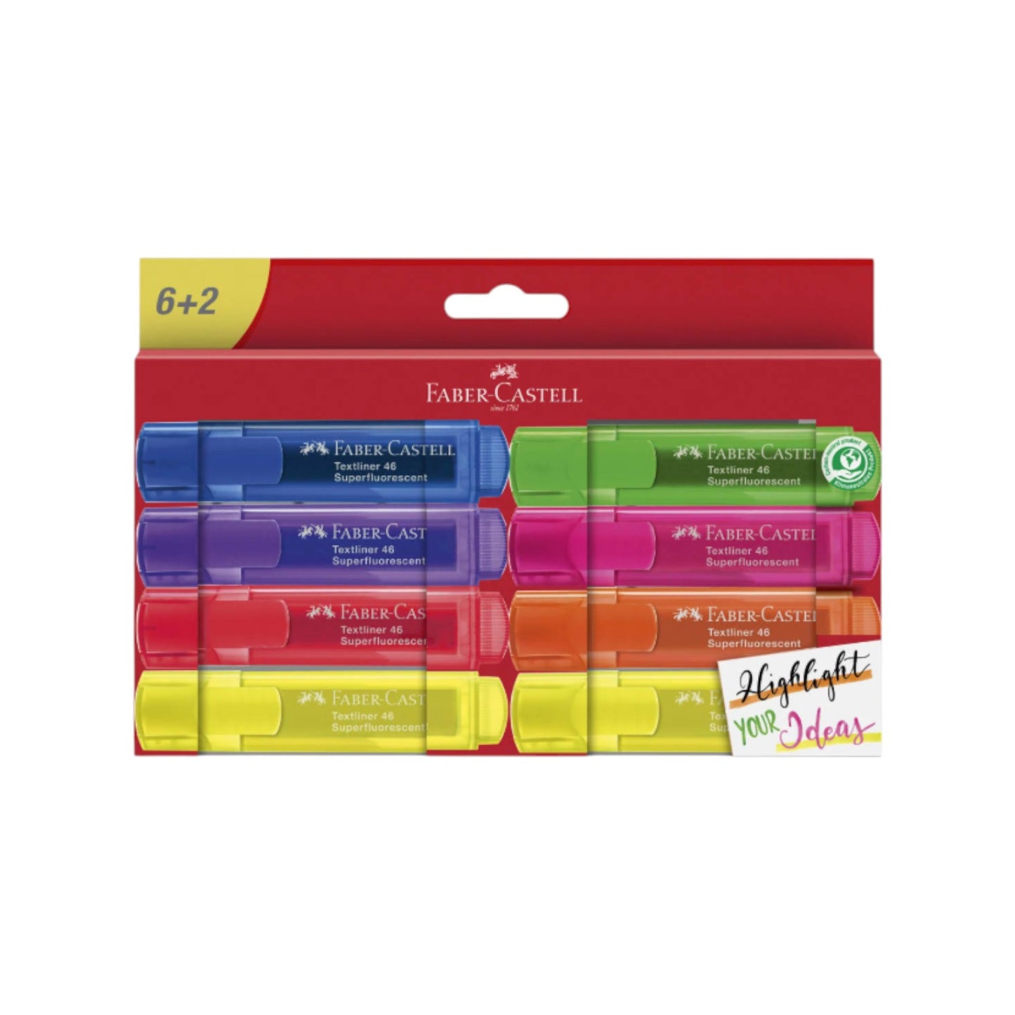 FABER CASTELL Text marker Text liner 46 Neon 8 Stuck