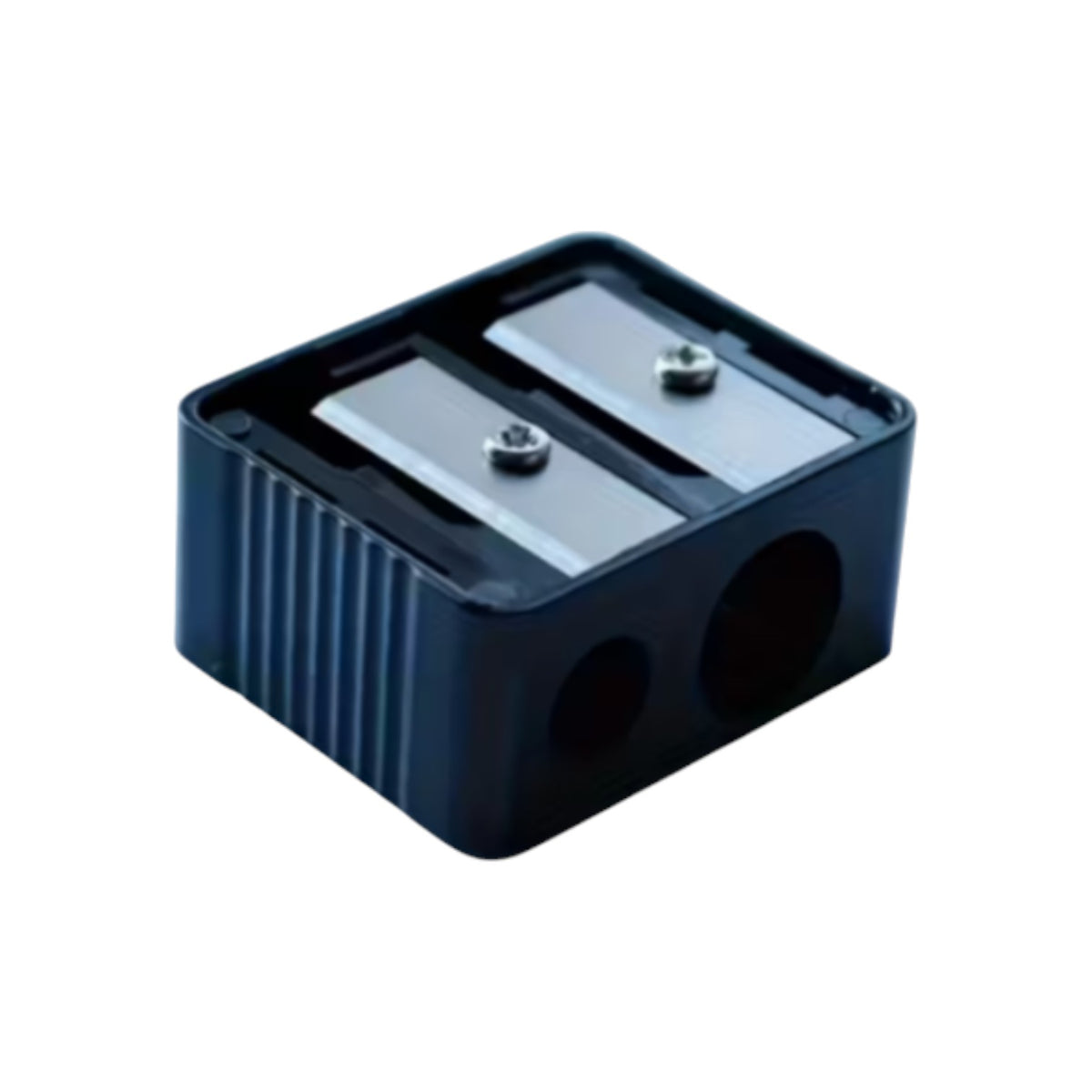 Manual Dual-Hole Makeup Pencil Sharpener with Built-in Dust Collector