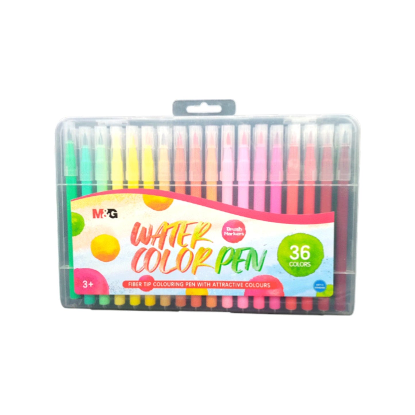 Set of 36/48+3 Fibertip Colors- In Plastic Transparent Box- Multi Colors