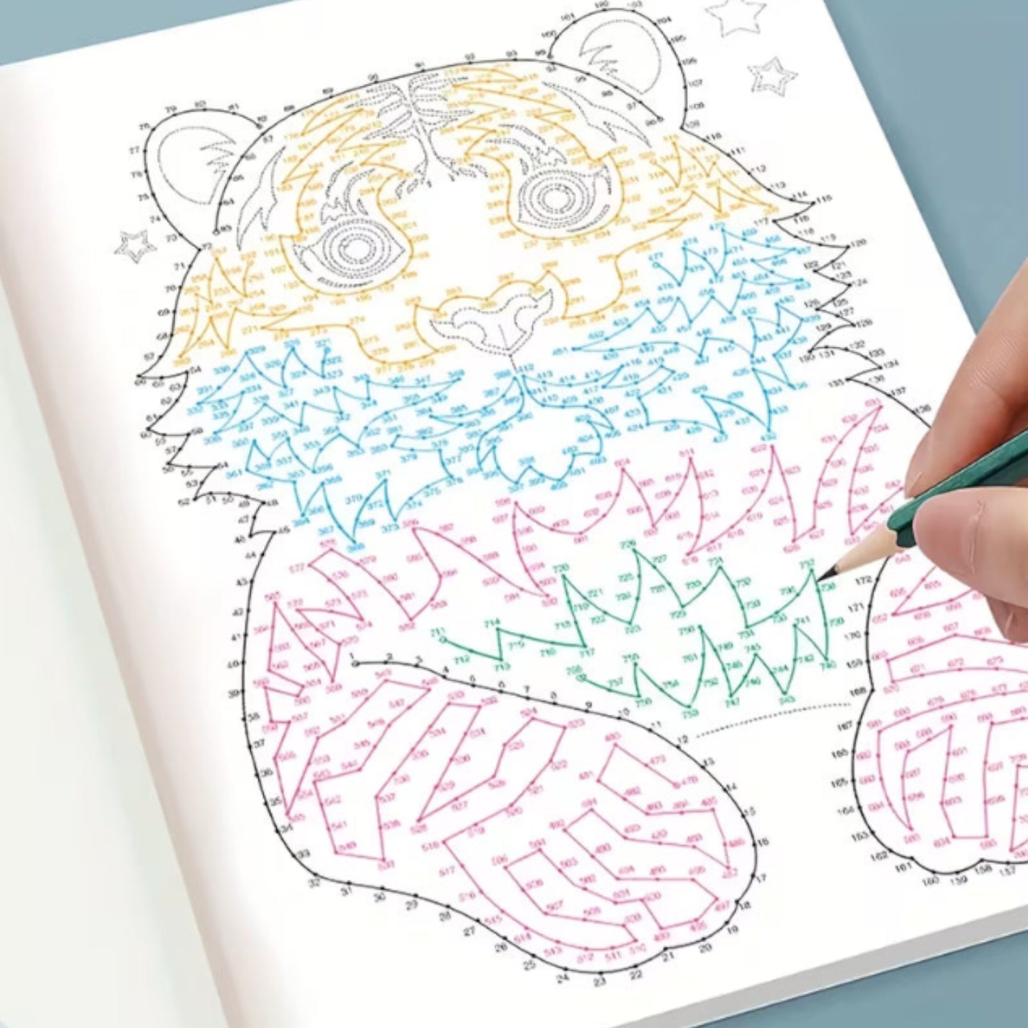 An Activity Book with Numbered Dot-to-Dot Patterns and Coloring Pages,