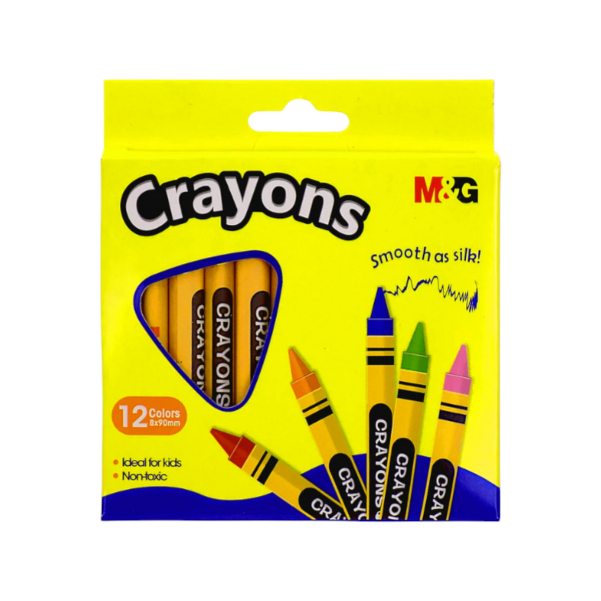 M&G Wax Crayons 90 mm Pack of 12