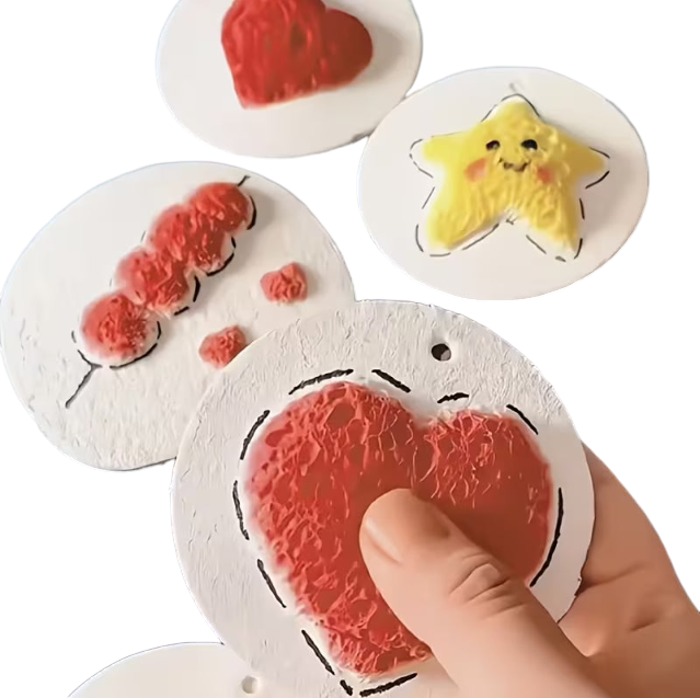 Foam Textured Painting Drawing Paper, 3D Art Canvas - with Watercolor Pens And 1 Water Dropper