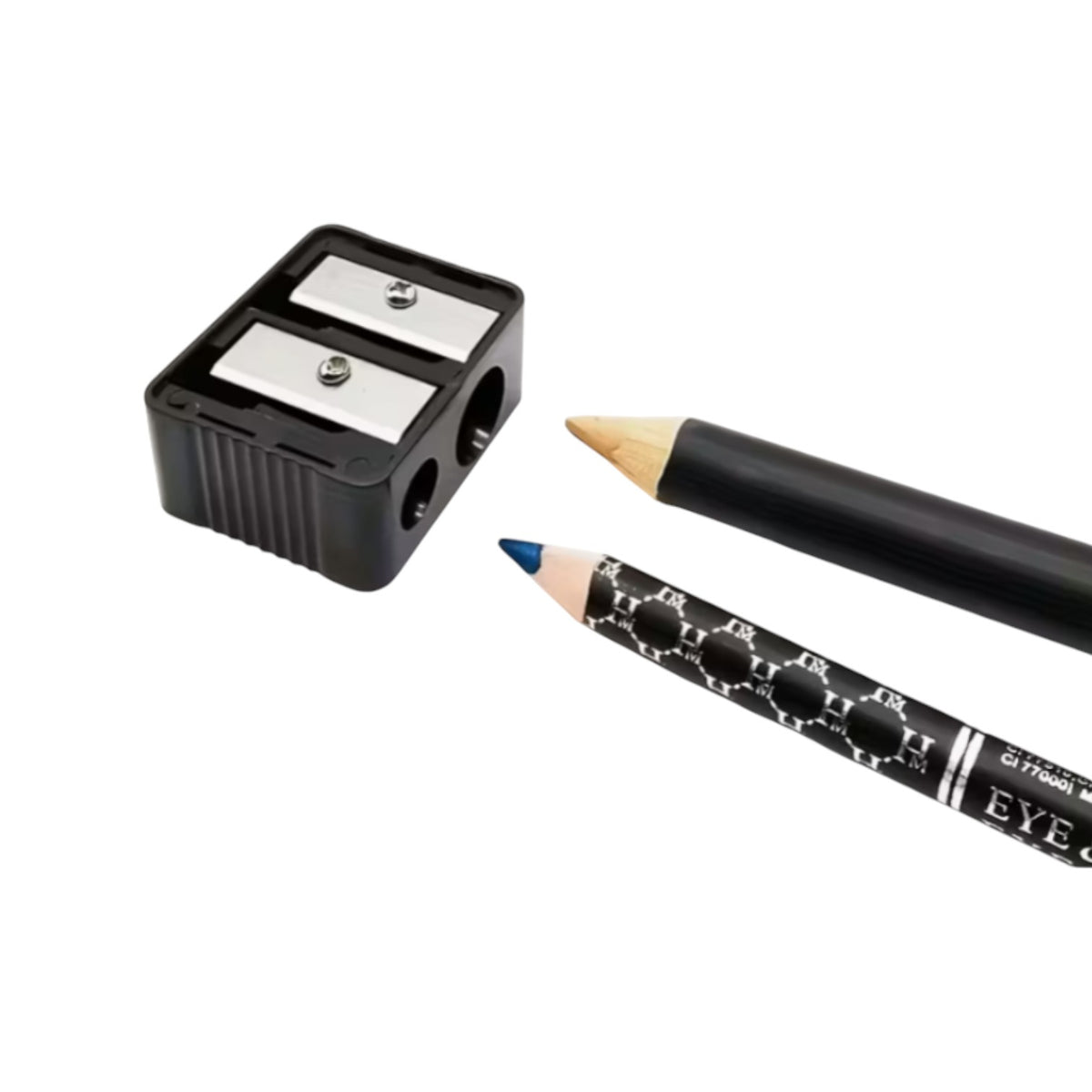 Manual Dual-Hole Makeup Pencil Sharpener with Built-in Dust Collector