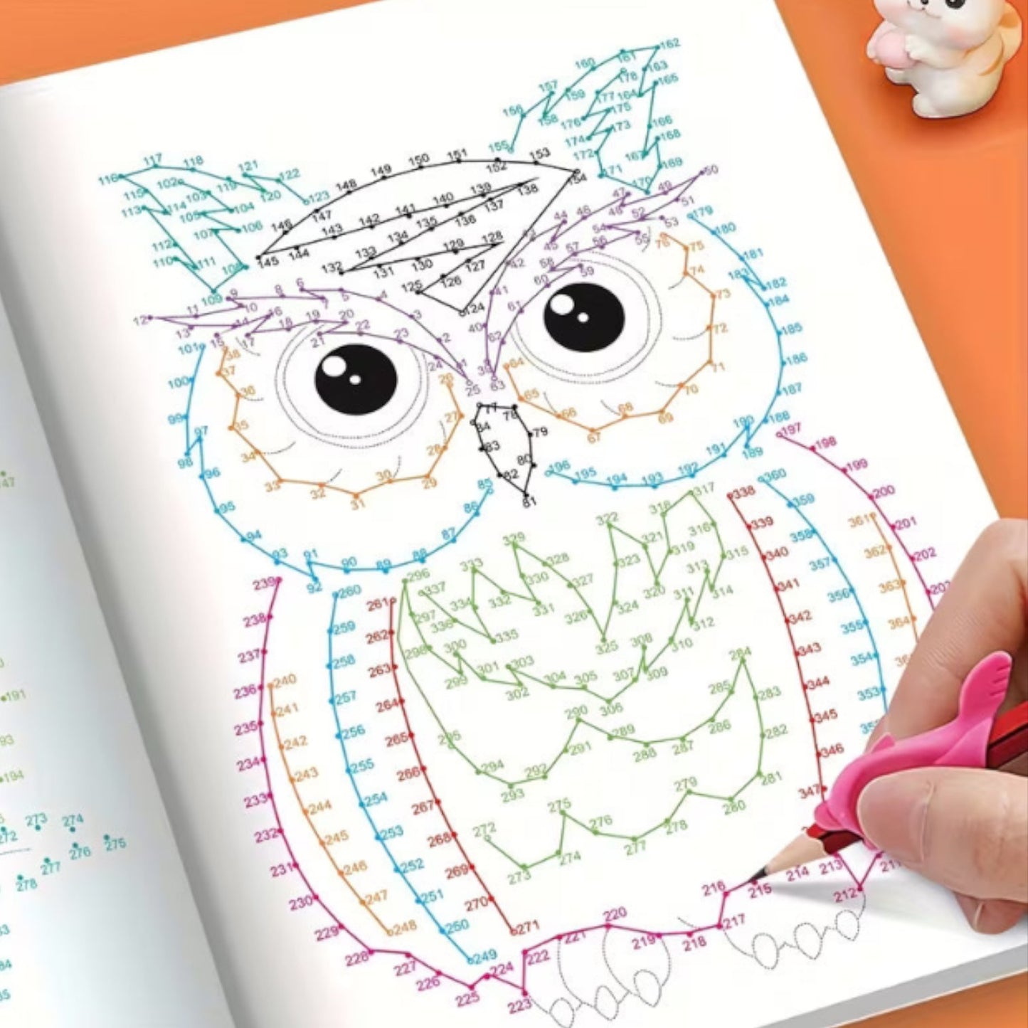 An Activity Book with Numbered Dot-to-Dot Patterns and Coloring Pages,