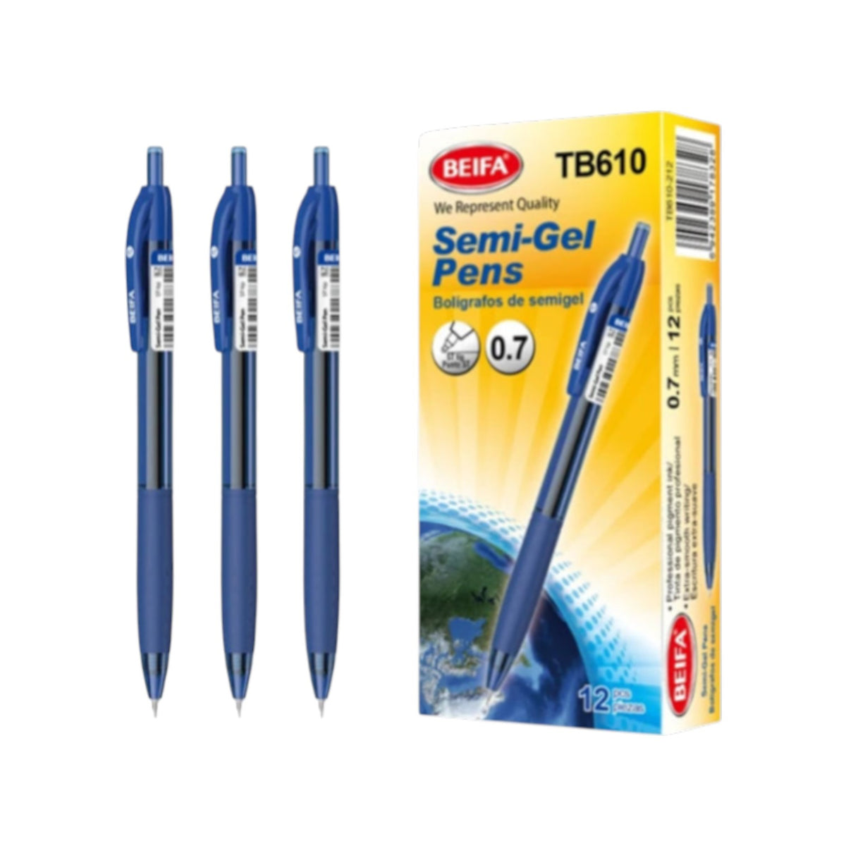 Beifa Semi Gel Pen with Spring 0.7 mm - TB610-112 - 1 Pen