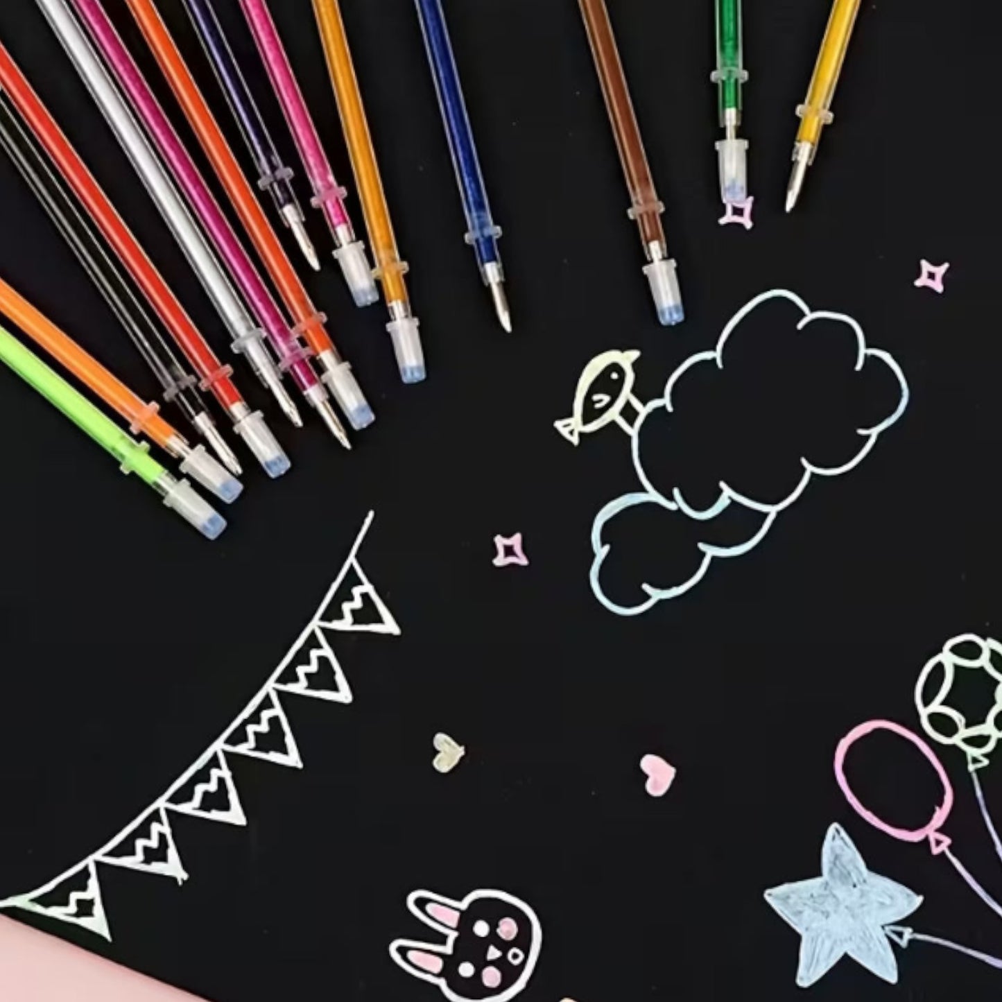 24 Color Glitter Gel Pen Core