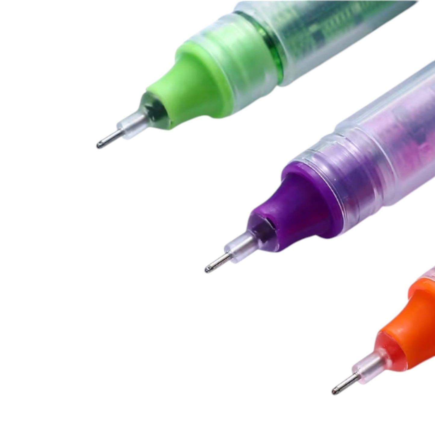 8 Straight Liquid Ballpoint Pens, Quick-drying Color Neutral Pens