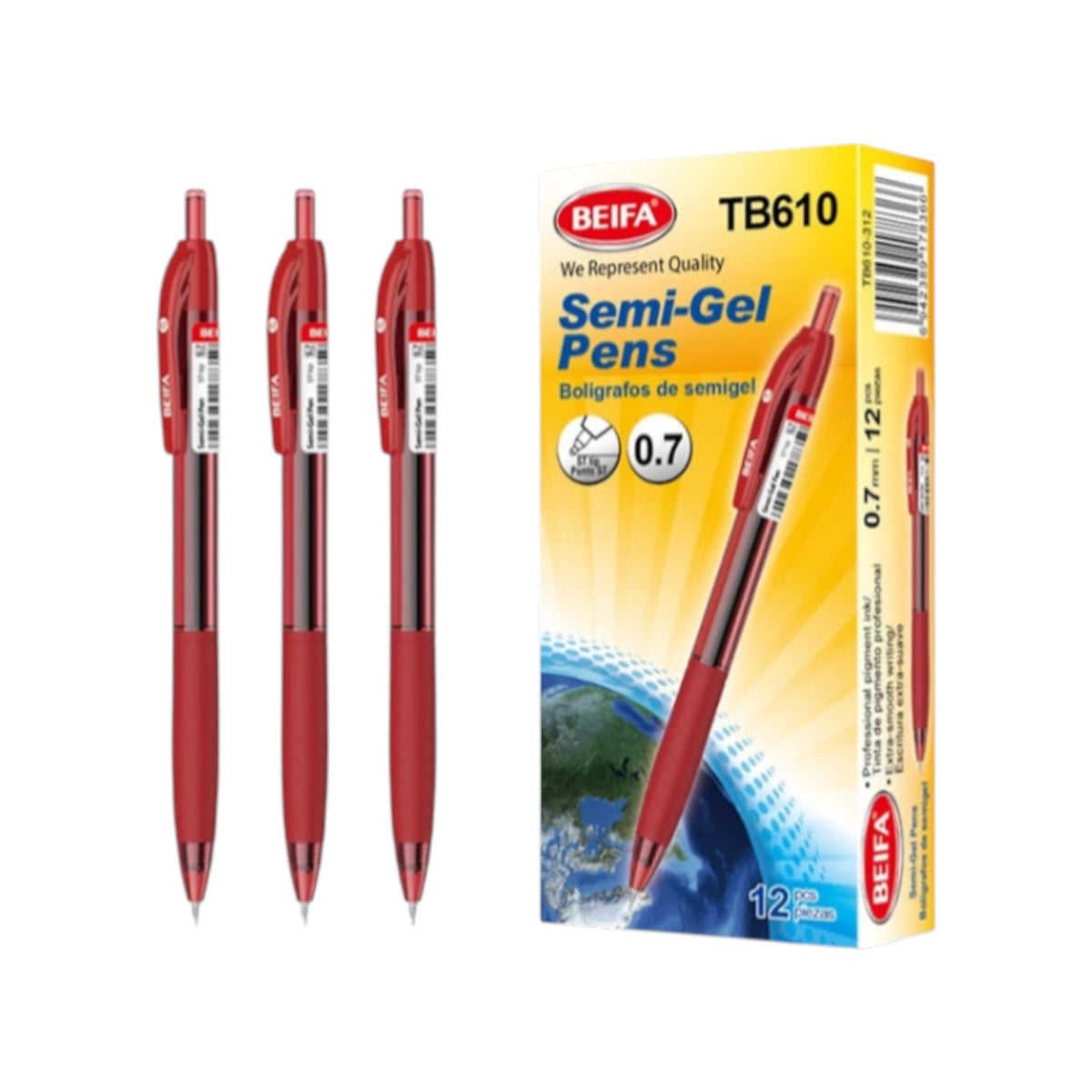Beifa Semi Gel Pen with Spring 0.7 mm - TB610-112 - 1 Pen