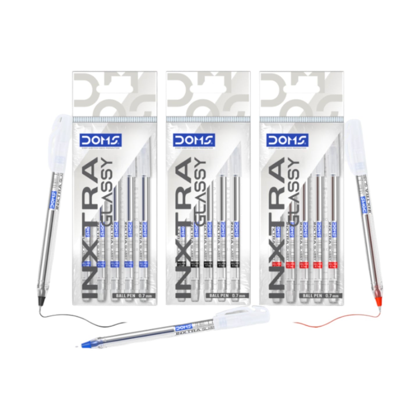 Doms Inxtra Glassy 0.7mm Tip Size Ballpen