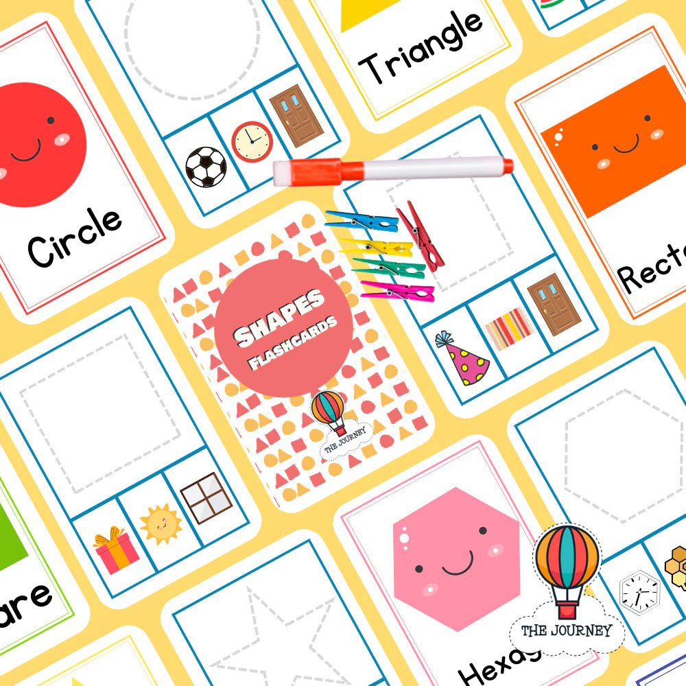 Shape Sort & Play Set (with Shape Flashcards)