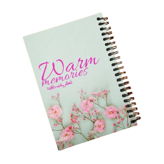 100 - 160 - 200 Sheet A5  Hard Cover Wired Notebook- Warm